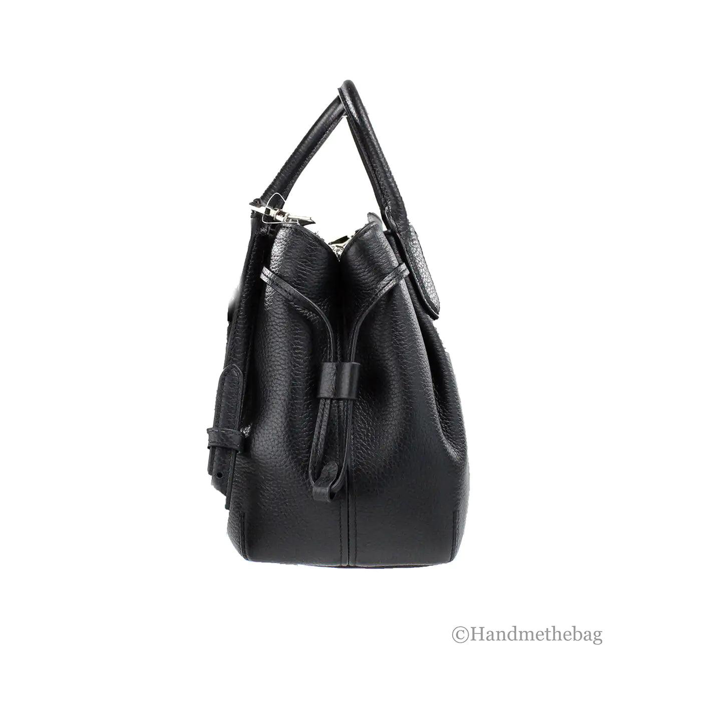 Kate Spade Dumpling Small Black Leather Satchel Crossbody Bag - Evallys.com # #