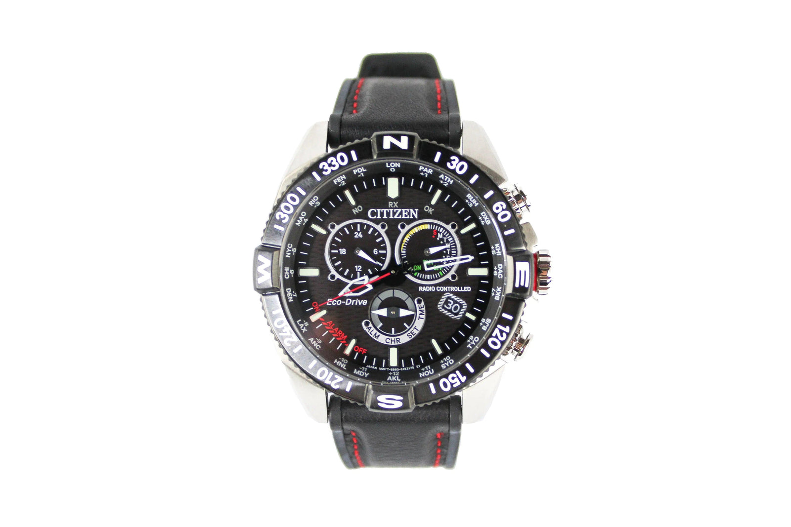 Citizen (CB5841-05E) Promaster Navihawk A-T Eco-Drive Black & Red Wrist Watch - Evallys.com # #