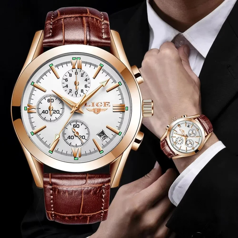 LIGE Men’s Watch

Luxury Leather Quartz Watch

Chronograph Military Watch

Waterproof Fashion Watch for Men

Luminous Sport Wristwatch

Auto Date Leather Watch

Roman Dial Men’s Watch

Shock-Resistant Quartz Watch

✅ Product Tags:
