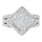 .925 Sterling Silver 2/5 Cttw Princess Cut Diamond Square On Point Cluster Composite Cocktail Ring (H-I Color, SI1-SI2 Clarity) - Evallys.com # #