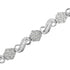 .925 Sterling Silver 1.0 Cttw Miracle and Channel Set Diamond Floral Cluster and Link Bracelet (I-J Color, I3 Clarity) - 7.25" - Evallys.com # #