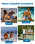 maamgic Mens Swim Trunks with Compression Liner 5" Stretch Beach Shorts Quick Dry with Zipper Pockets No-Chafing Board Shorts Blue-pink Pineapple Small - Evallys.com