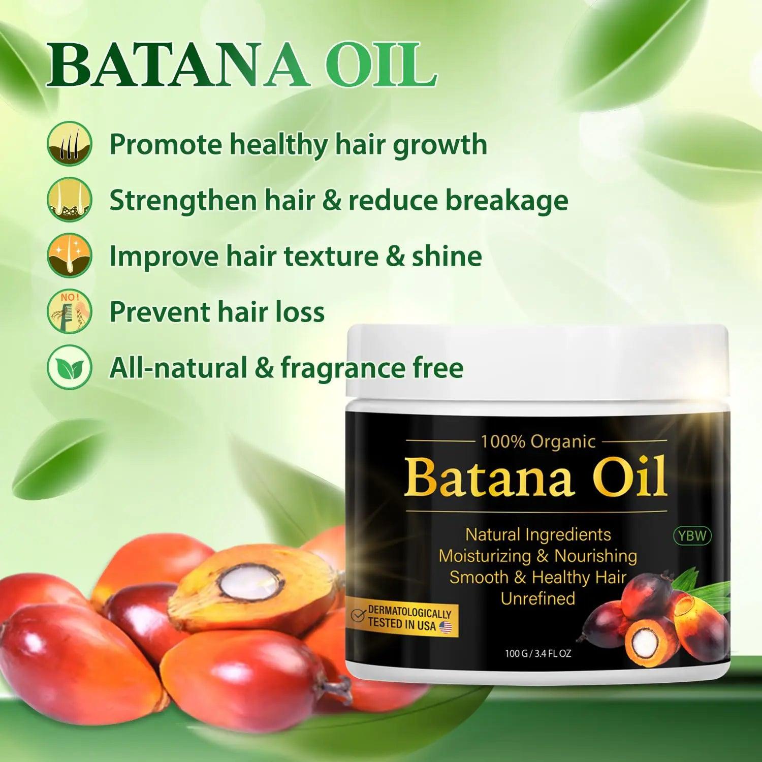 100% Natural Raw Batana Oil for Hair Growth, Dr. Sebi Hair Oil from Honduras, Prevent Hair Loss, Eliminates Split Ends for Men & Women - Evallys.com # #