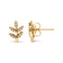 10K Yellow Gold 1/10 Cttw Diamond Accented Leaf and Branch Stud Earrings (H-I Color, I1-I2 Clarity) - Evallys.com # #