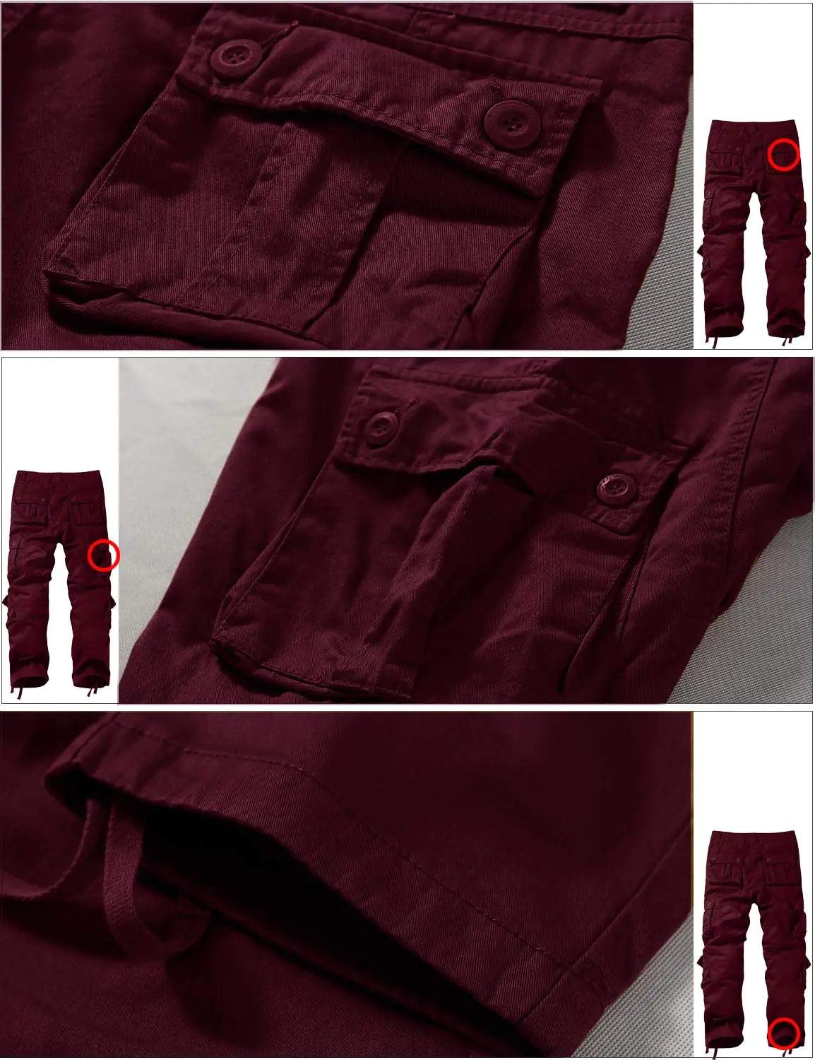 Match Men's Wild Cargo Pants 36 Red - Evallys.com # #