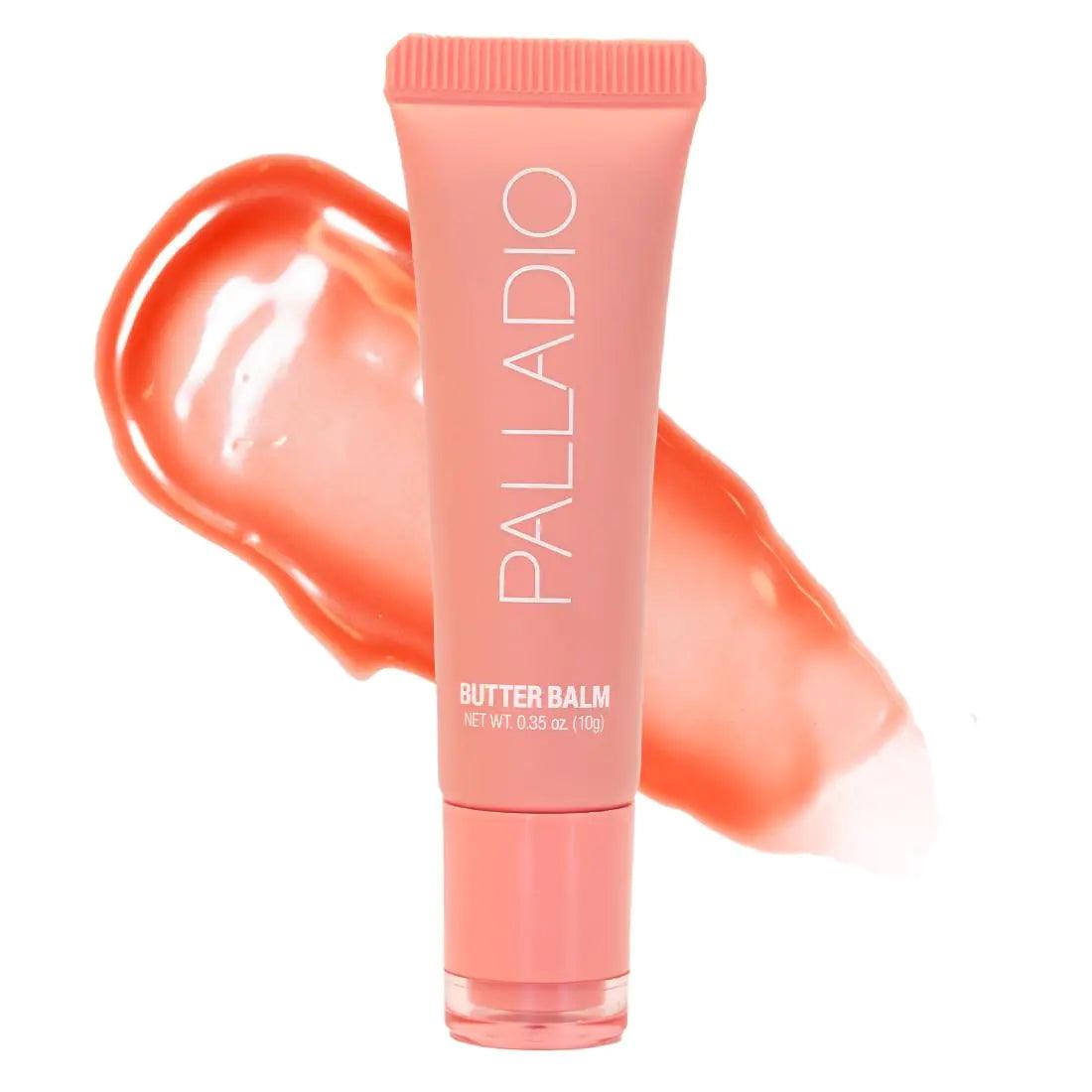 Palladio Butter Balm - Hydrating Lip Balm with Sheer Tint, Aloe, Peptides, Shea Butter, and Vegan Formulation for Instant Moisture, Shine, and Soothing Lip Care, Peaches & Cream - Evallys.com # #