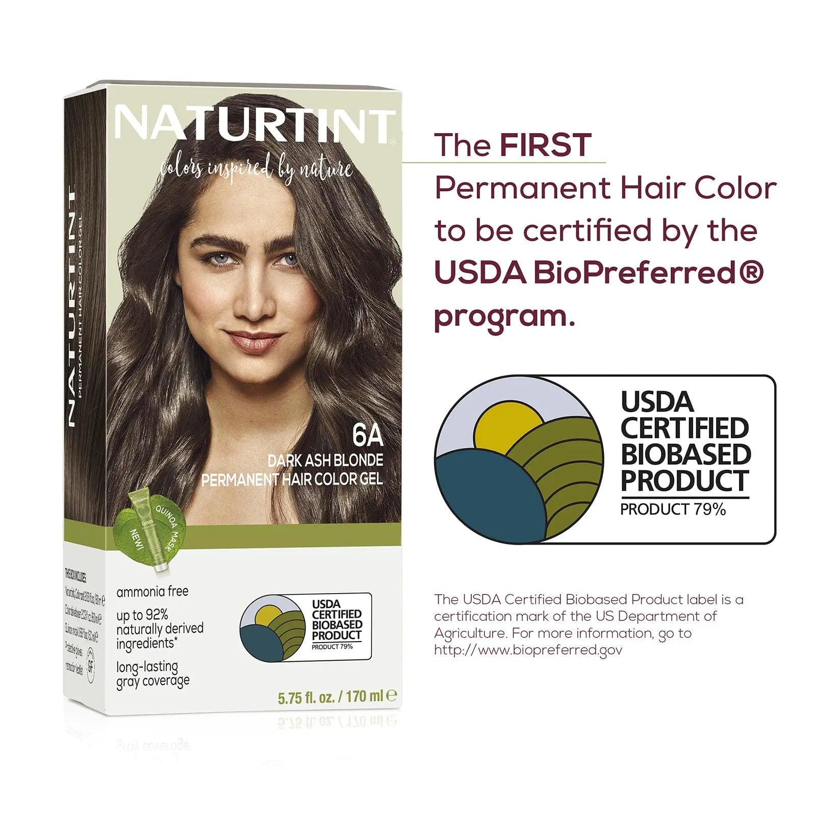 Naturtint Permanent Hair Color 6A Dark Ash Blonde (Pack of 6), Ammonia Free, Vegan, Cruelty Free, up to 100% Gray Coverage, Long Lasting Results (Packaging may vary) - Evallys.com # #