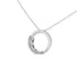 14K Gold 1/4 Cttw Round-Cut Graduating Diamond Open Circle Hoop 18" Pendant Necklace (J-K Color, I1-I2 Clarity) - Evallys.com # #