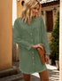 Zilcremo Women Denim Shirt Dresses Long Sleeve Distressed Jean Dress Button Down Casual Tunic Top Medium Green - Evallys.com # #