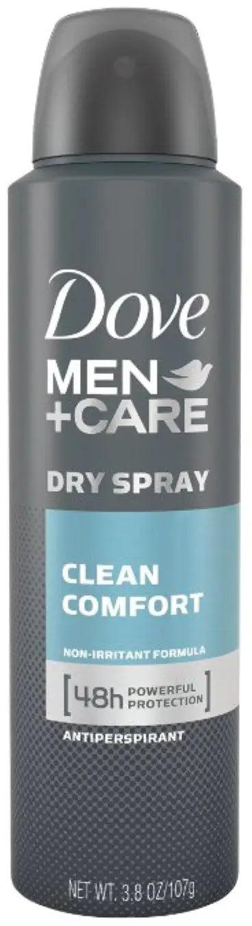 Dove Men + Care Dry Spray Antiperspirant, Clean Comfort 3.8 oz (Pack of 3) 1.04 Ounce (Pack of 11) - Evallys.com # #