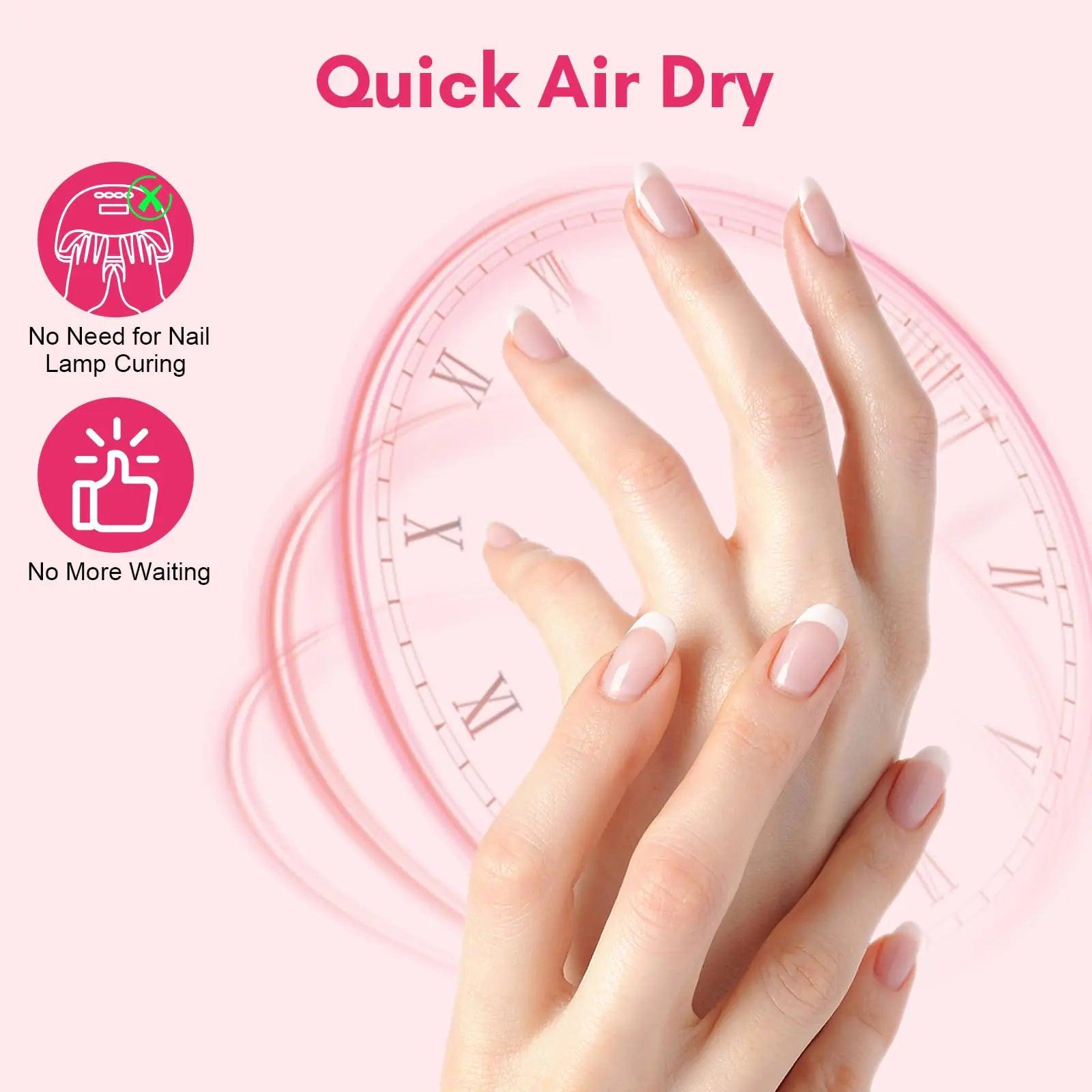 Makartt Quick Nail Glue for Press on Nails: Acrylic Nail Tips-Fake Nails-Salon Quality Strong Brush On Nail Glue-Quick Dry Easy Application No Need for Nail Lamp Durable & Long-Lasting 7ML 2Pcs 0.23 Fl Oz (Pack of 2) - Evallys.com # #