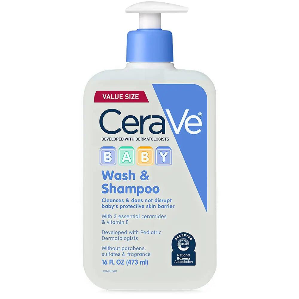 CeraVe Baby Wash & Shampoo | 2-in-1 Tear-Free for Skin Hair Fragrance, Paraben, Dye, Phthalates Sulfate Free Bath| Soap with Vitamin E 16 Ounce 1 Pound (Pack of 1) - Evallys.com # #