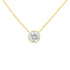 10K Gold 1/10 Carat Round Brilliant-Cut Diamond Modern Bezel-Set Solitaire 16"-18" Pendant Necklace - Evallys.com # #