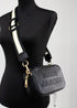 Marc Jacobs Flash Black Smooth Leather Logo Embossed Camera Crossbody Handbag - Evallys.com # #