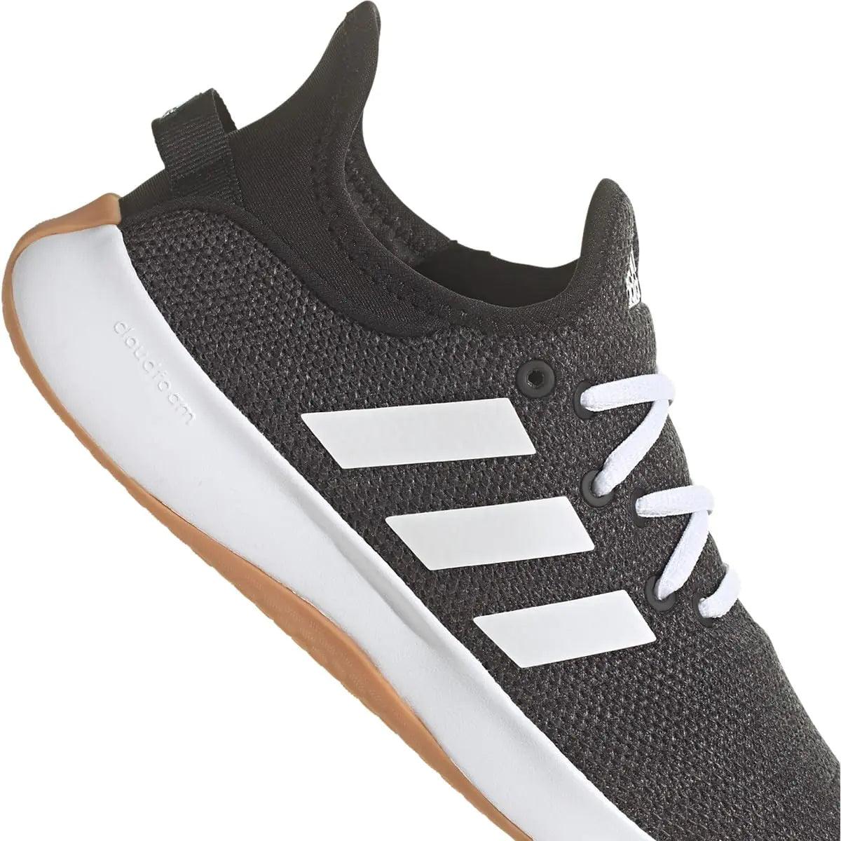 adidas Women's Cloudfoam Pure Sportswear Sneaker 7 Black/White/Grey - Evallys.com # #