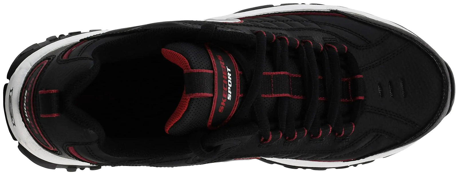 Skechers Men's Energy Afterburn 8 Wide Black/Silver/Red - Evallys.com # #