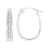 .925 Sterling Silver 1/4 Cttw Lab Grown Diamond Hoop Earring (F-G Color, VS2-SI1 Clarity) - Evallys.com # #