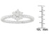 10K White Gold Diamond Cluster Ring (1/4 Cttw, H-I Color, SI1-SI2 Clarity) - Evallys.com # #