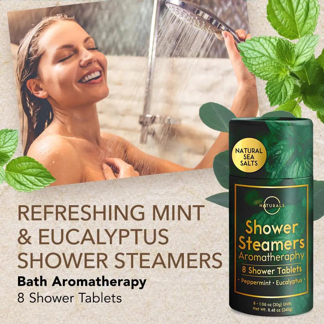 8-Pcs Shower Steamers Aromatherapy - Eucalyptus for Shower, Spa Gifts for Women - Eucalyptus Shower Steamer - Shower Steamers, Shower Steamers for Women - Shower Bombs Aromatherapy Peppermint&Eucalyptus, 8pk - Evallys.com # #