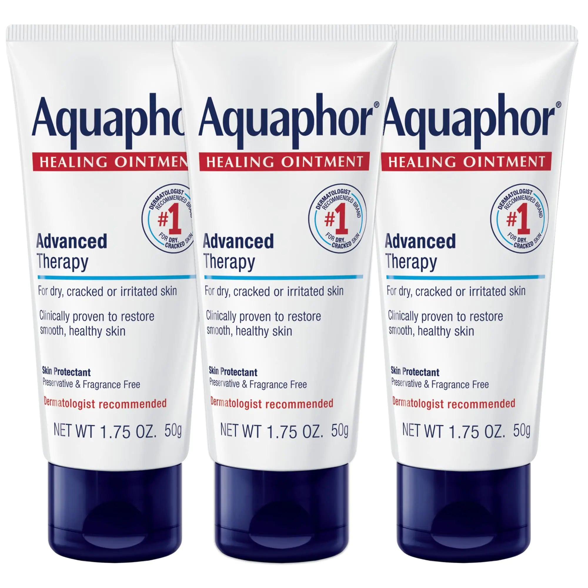 Aquaphor Healing Ointment Advanced Therapy Skin Protectant, Dry Skin Body Moisturizer, 1.75 Oz Tube, Pack of 3 - Evallys.com # #