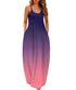 Wolddress Womens 2024 Casual Sleeveless Sundress Plus Size Loose Plain Long Summer Beach Maxi Dress with Pockets S-5X Large Gradient-babyblue Pink - Evallys.com