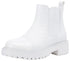 Jeossy Women's 9605 Chelsea Ankle Boots Slip on Short Booties 8.5 Chelsea Boots-9619-white - Evallys.com # #