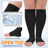 3 Pack Copper Compression Socks for Women & Men, 20-30mmHg Open Toe Knee High Stockings for Circulation Support A01-3 Pack Black Small-Medium - Evallys.com # #