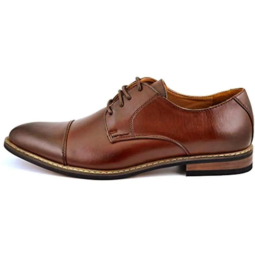 Bruno Moda Italy Men's Prince Classic Modern Formal Oxford Wingtip Lace Up Dress Shoes 10.5 Wide Prince-6-dk.brown - Evallys.com # #