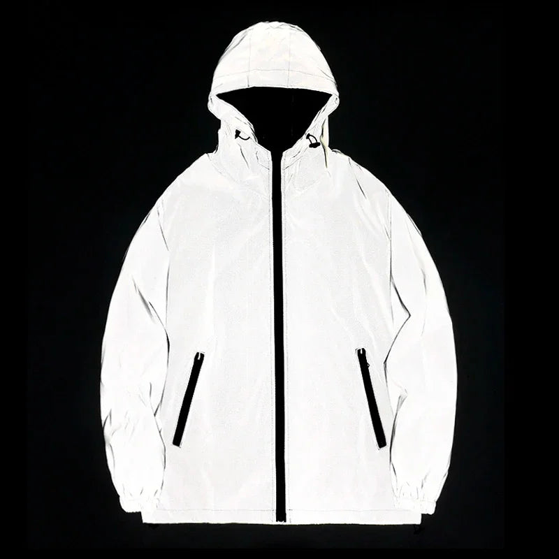 Men’s Reflective Windbreaker Jacket

Waterproof Hip Hop Jacket

Night Visibility Jacket for Men

Hooded Windbreaker with Zipper

Streetwear Reflective Coat

Dance Performance Outerwear

Double Fabric Windbreaker

Men’s Night Running Jacket

