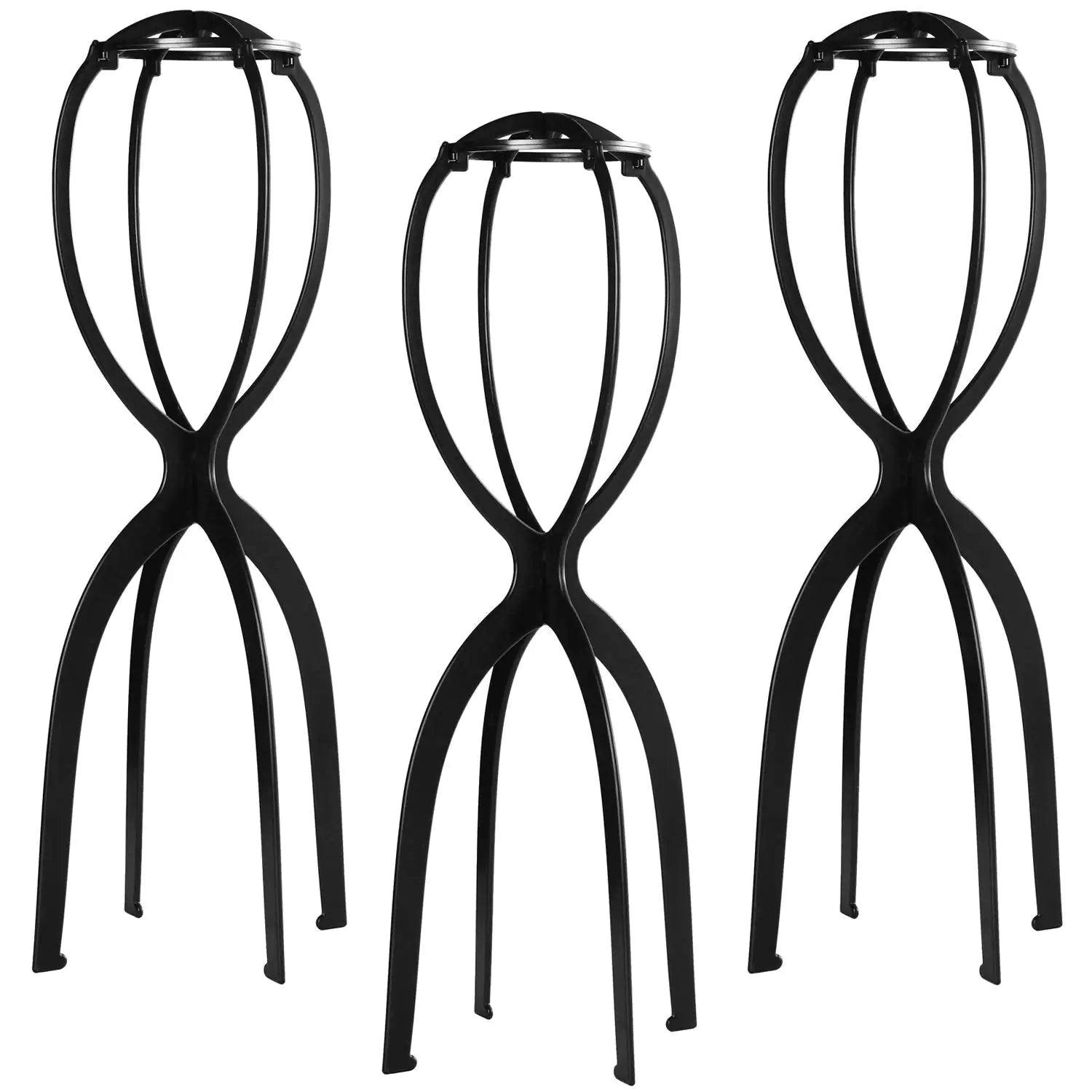 Dreamlover Wig Stand, Tall Wig Stand Long, 3 Pack 19.7 Inch (Pack of 3) Black - Evallys.com # #