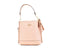 Coach Mollie 22 Shell Pink Straw Leather Bucket Crossbody - Evallys.com # #