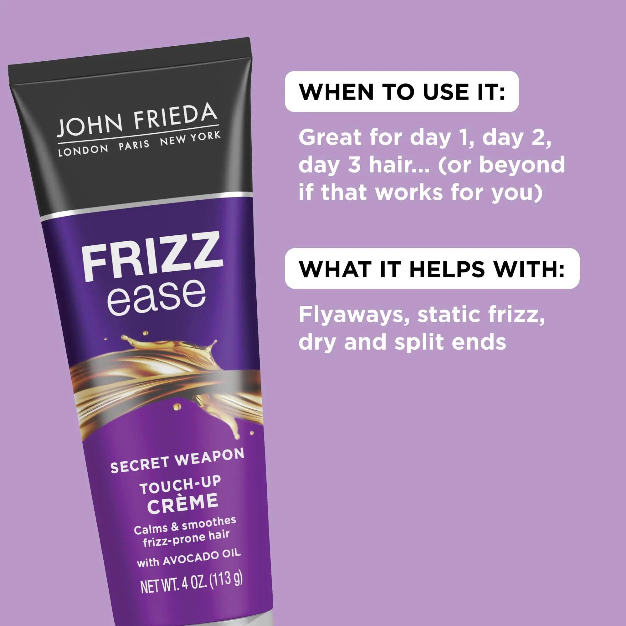 John Frieda Frizz Ease Secret Weapon Touch-Up Crème, Anti-Frizz Styling Cream, Helps to Calm and Smooth Frizz-prone Hair, 1 Oz Bottle (Pack of 24) 1 Fl Oz (Pack of 24) - Evallys.com # #