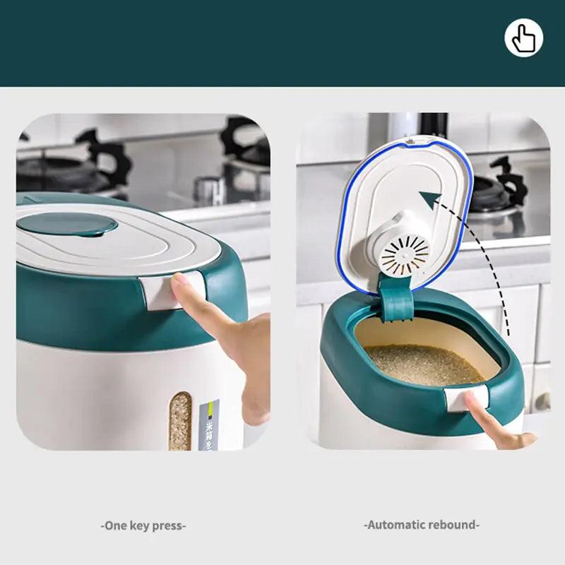 Automatic Kitchen Rice Bin - Evallys.com # #