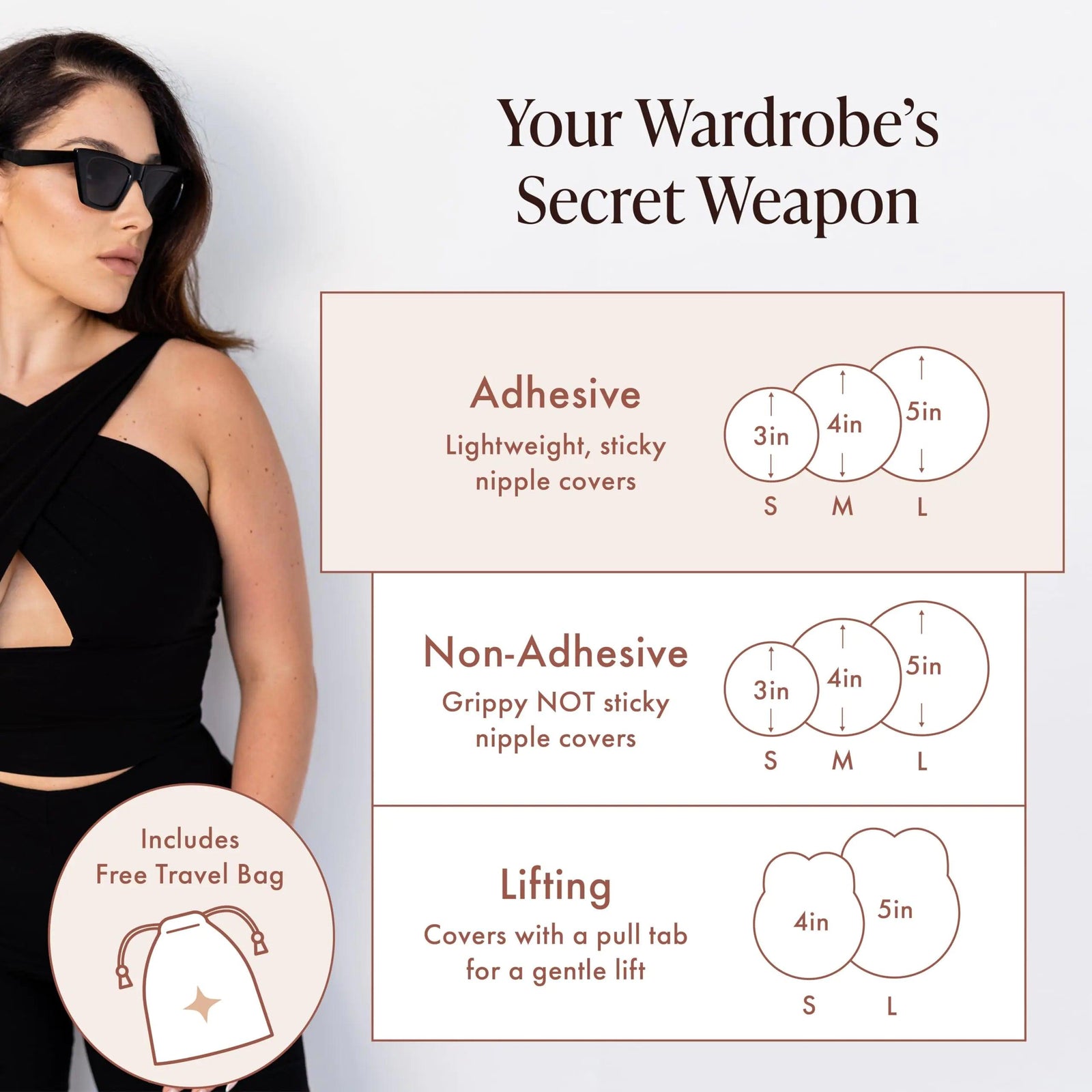 Reusable Silicone Nipple Covers - Waterproof, Nude, 4 Shades - Sticky Breast Stickers for Strapless Dress Crème Medium (Fits C-DD) - Evallys.com