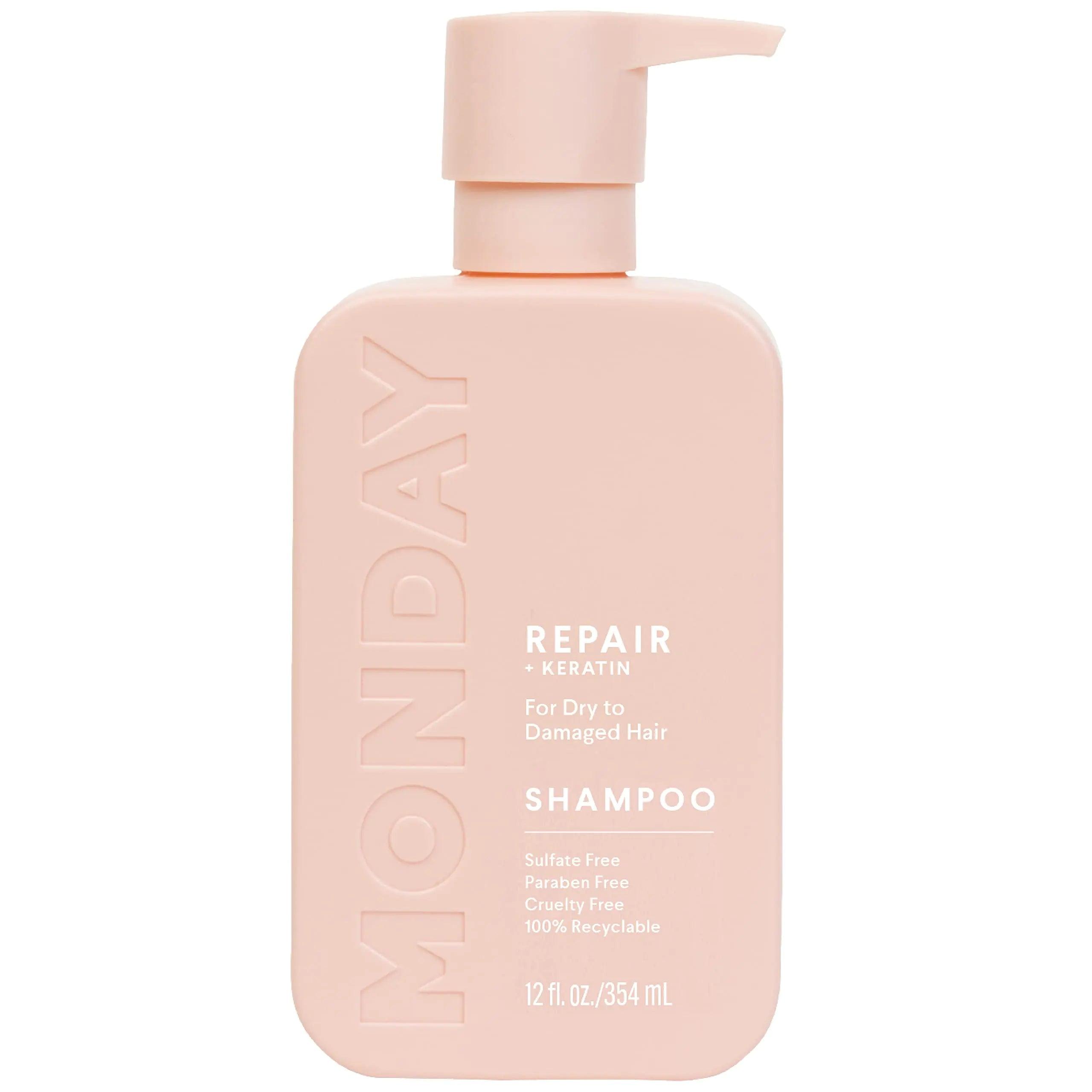 MONDAY HAIRCARE Repair Shampoo and Conditioner Set 12oz for Dry to Damaged Hair, Made with Keratin, Coconut Oil, Shea Butter and Vitamin E - Evallys.com # #