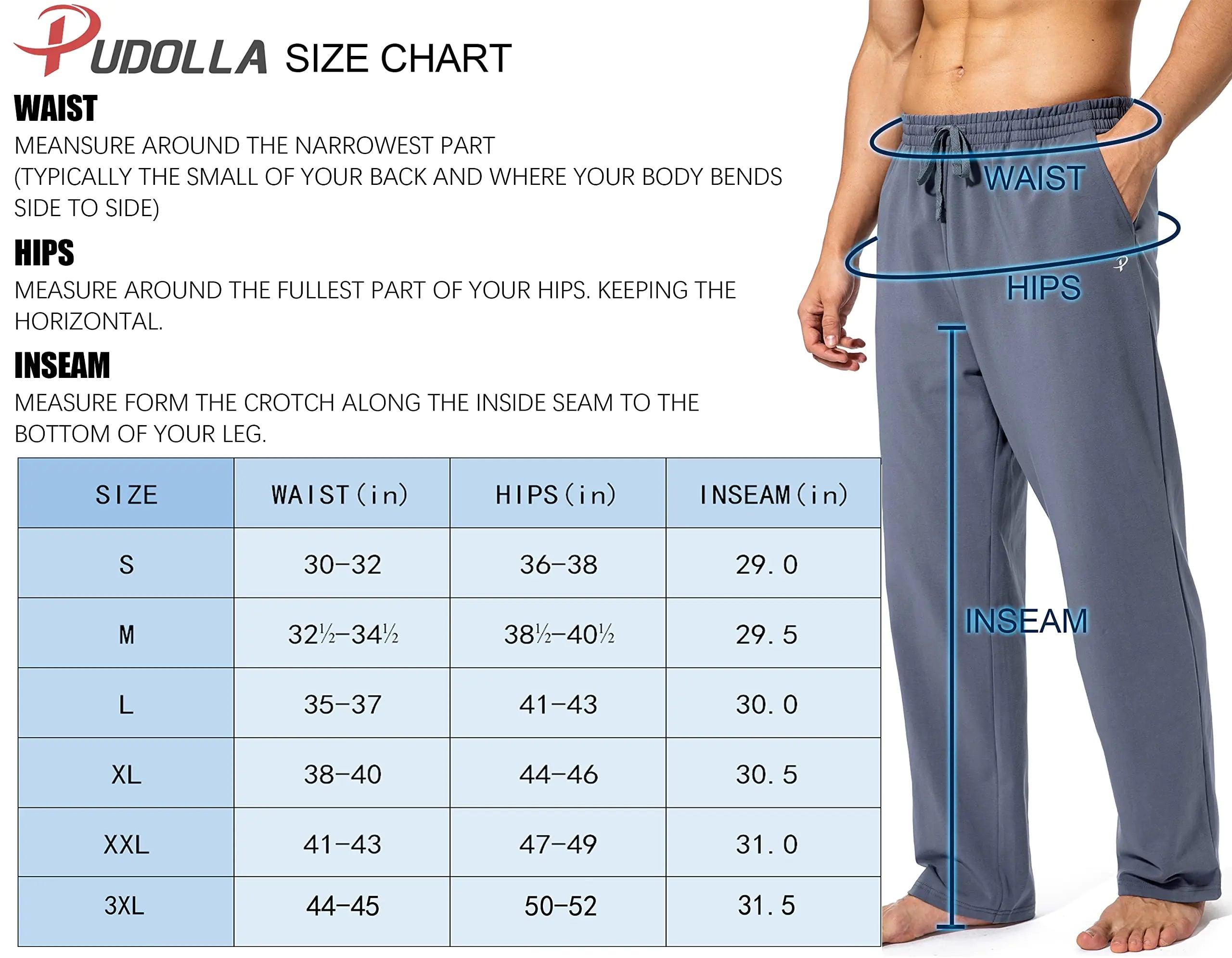 Pudolla Men's Cotton Yoga Sweatpants Athletic Lounge Pants Open Bottom Casual Jersey Pants for Men with Pockets XX-Large Navy Heather - Evallys.com # #