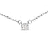 14K White Gold 1/4 Cttw Lab Grown Oval Solitaire Diamond East West 18" Pendant Necklace (G-H Color, VS2-SI1 Clarity) - Evallys.com # #