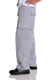 Pro Club Men's Heavyweight Fleece Cargo Pants Medium Heather Gray - Evallys.com # #