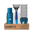 Harry's Razors for Men - Men's Razor Set with 5 Razor Blade Refills, Travel Blade Cover, 2 oz Shave Gel (Ocean Blue) Ocean 8 Piece Set - Evallys.com # #