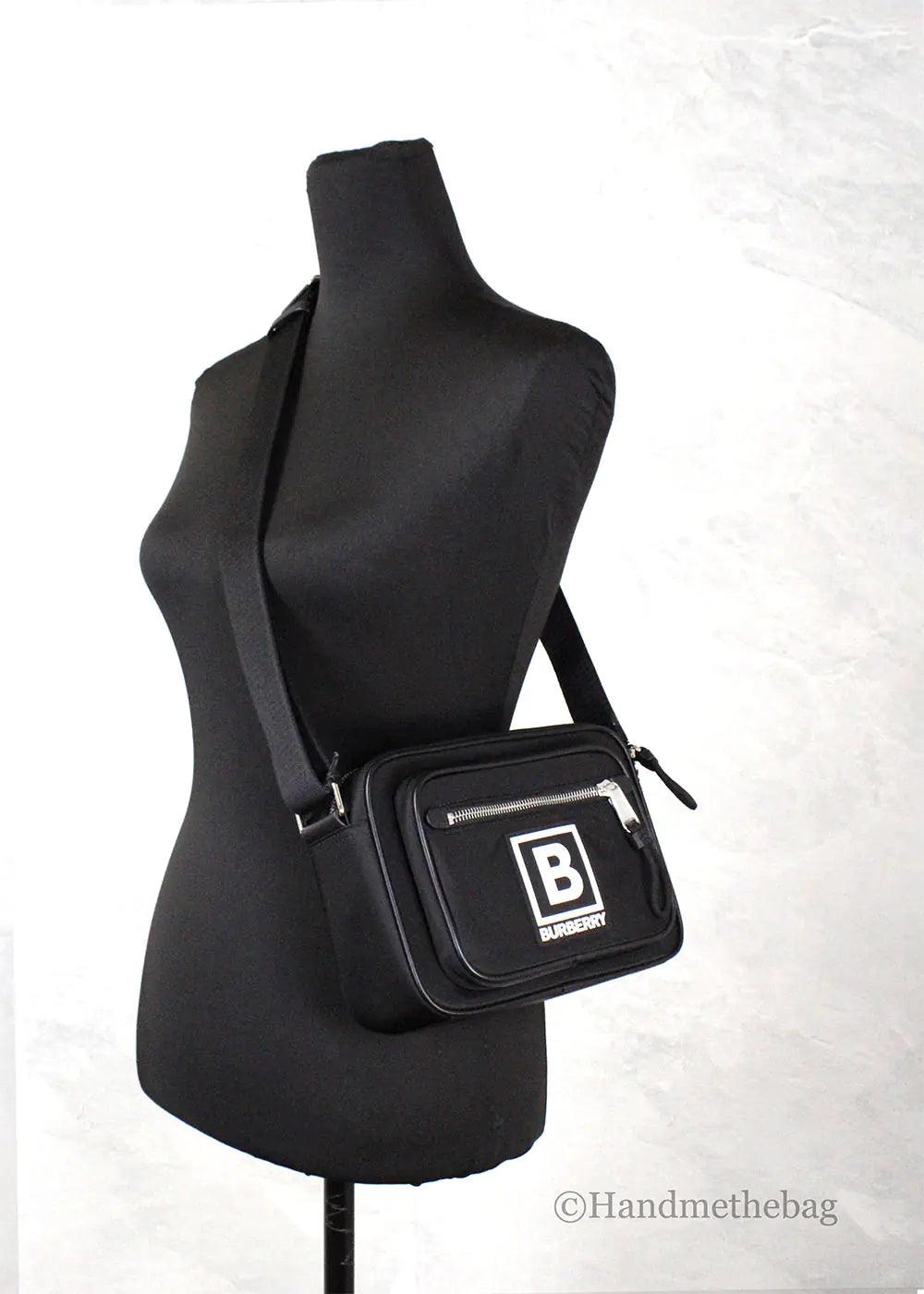 Burberry Paddy Small Black Nylon Camera Belt Crossbody - Evallys.com # #