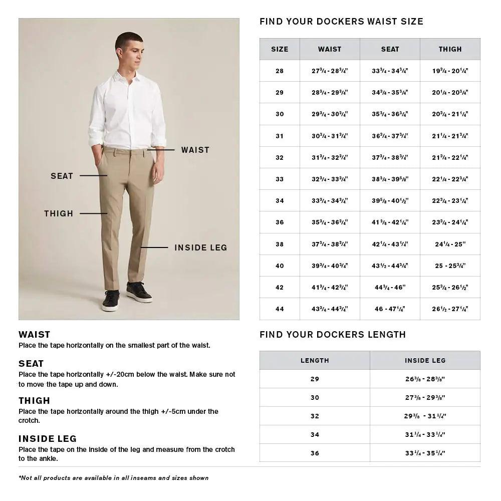 Dockers Men's Classic Fit Signature Khaki Lux Cotton Stretch Pants Standard 44W x 32L Dockers Navy - Evallys.com # #