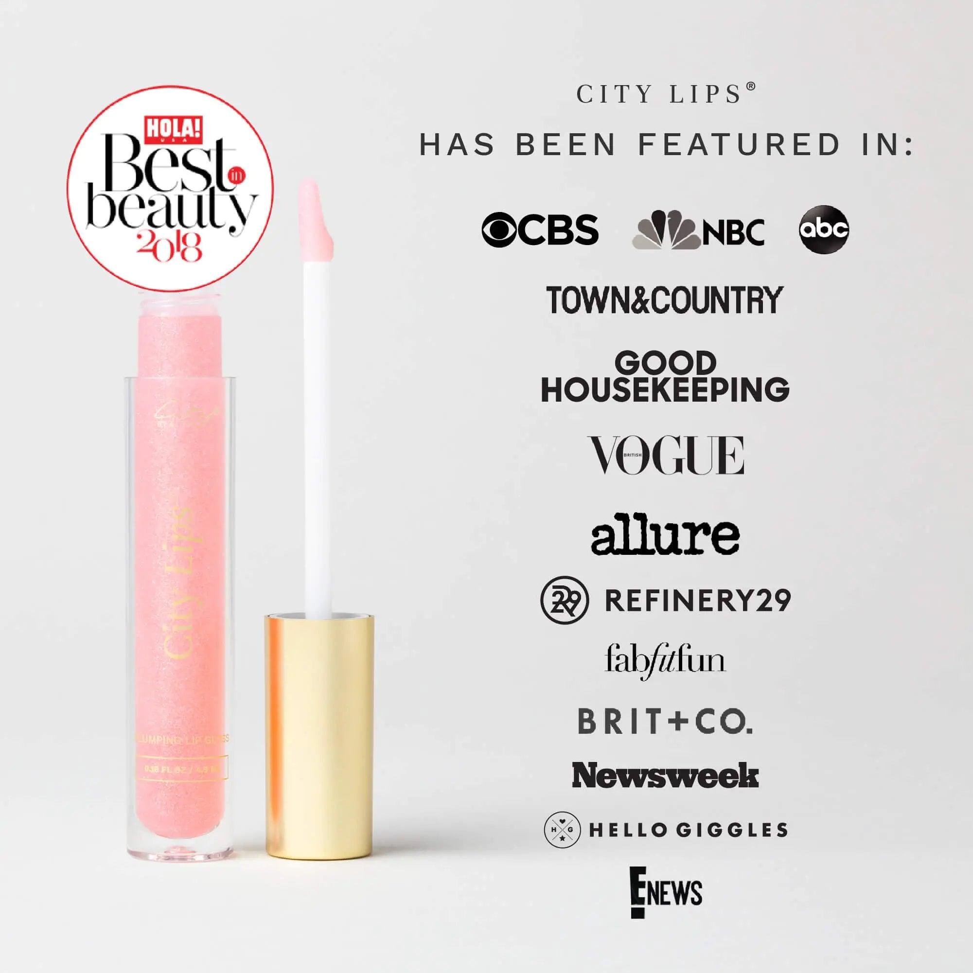 City Beauty City Lips Plumping Lip Gloss Nude - High-Shine Gloss for Fuller, Younger-Looking Lips | Hydrating & Smoothing Lip Treatment Hyaluronic Acid - Evallys.com # #