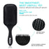 4Pcs Paddle Hair Brush, Detangling Brush and Hair Comb Set for Men and Women, Great On Wet or Dry Hair, No More Tangle Hairbrush for Long Thick Thin Curly Natural Hair Black - Evallys.com # #