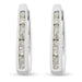 10K White Gold 1/4 Cttw Channel Set Diamond Hoop Earrings (I-J Color, I3 Clarity) - Evallys.com # #