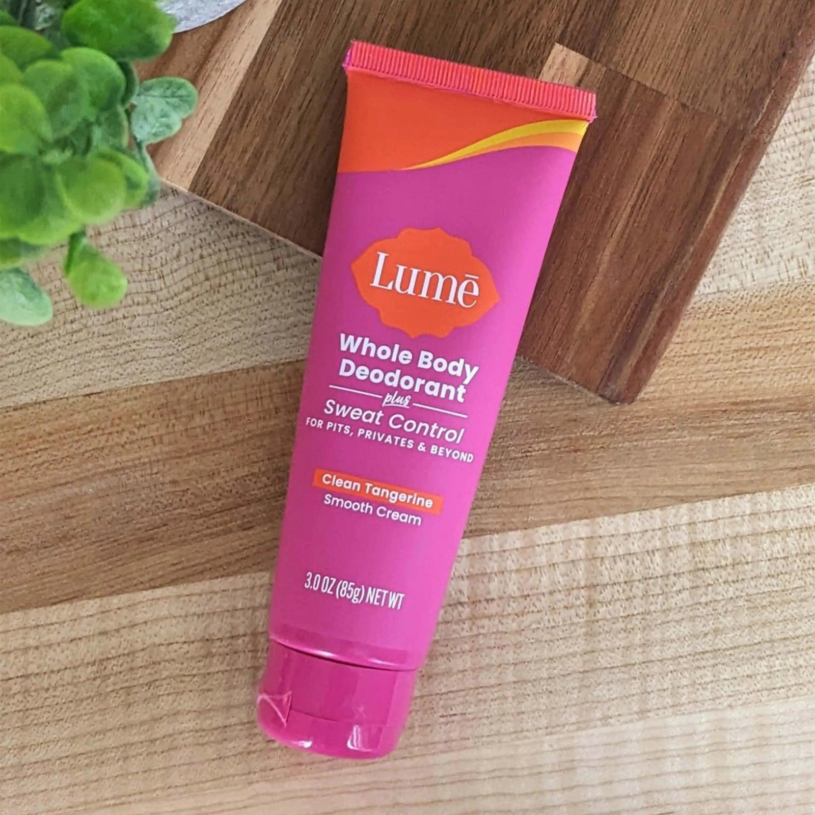 Lume Whole Body Deodorant Plus Sweat Control - Smooth Cream Tube - 72 Hour Odor And Sweat Control - Baking Soda Free, Skin Loving - 3.0 ounce (Pack of 2) (Clean Tangerine) Clean Tangerine - Evallys.com # #