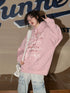 American Style Retro Alphabet Padded Fleece Sweater Women's Hooded Autumn and Winter 2023 New Winter Oversize Coat Fashion - Evallys.com