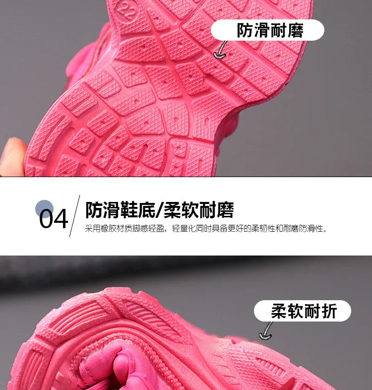Kids Sports Shoes Children Casual Running Shoes for Boys Girls Air Mesh Breathable Fashion Sneakers Spring Summer Anti-skid Soft - Evallys.com