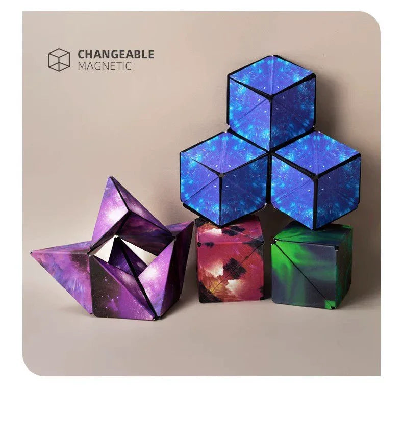 Variety Magnetic Cube Infinite Flip Deformation 3D Geometric Three-Dimensional Thinking Training Kids Educational Toy Boy - Evallys.com