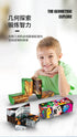 3D Geometric Magnetic Cube Sky Blue Variable Infinite Deformation Mechanical Cylindrical Educational Toy for Children and Men - Evallys.com
