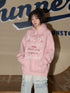 American Style Retro Alphabet Padded Fleece Sweater Women's Hooded Autumn and Winter 2023 New Winter Oversize Coat Fashion - Evallys.com